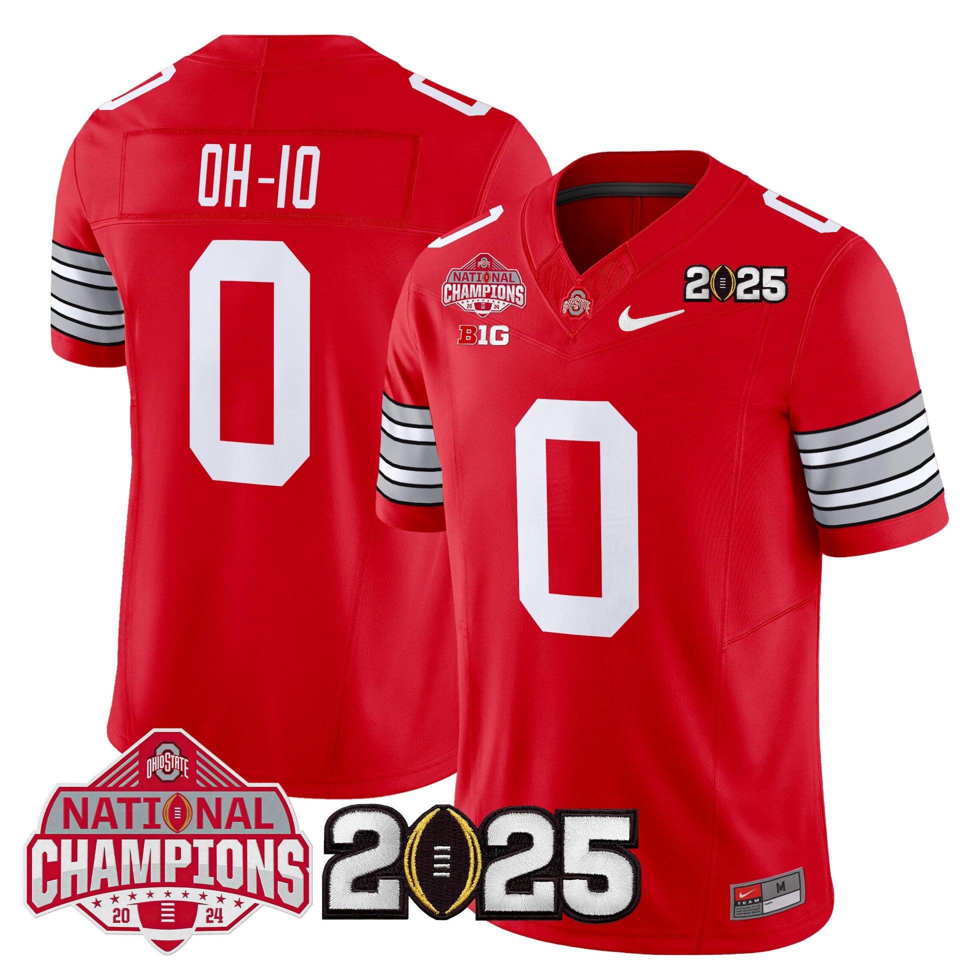 Ohio State Buckeyes 'Heritage Stripe' 2025 National Champions Patch Vapor Limited Jersey - Stitched
