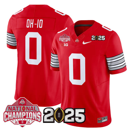 Ohio State Buckeyes 'Heritage Stripe' 2025 National Champions Patch Vapor Limited Jersey - Stitched