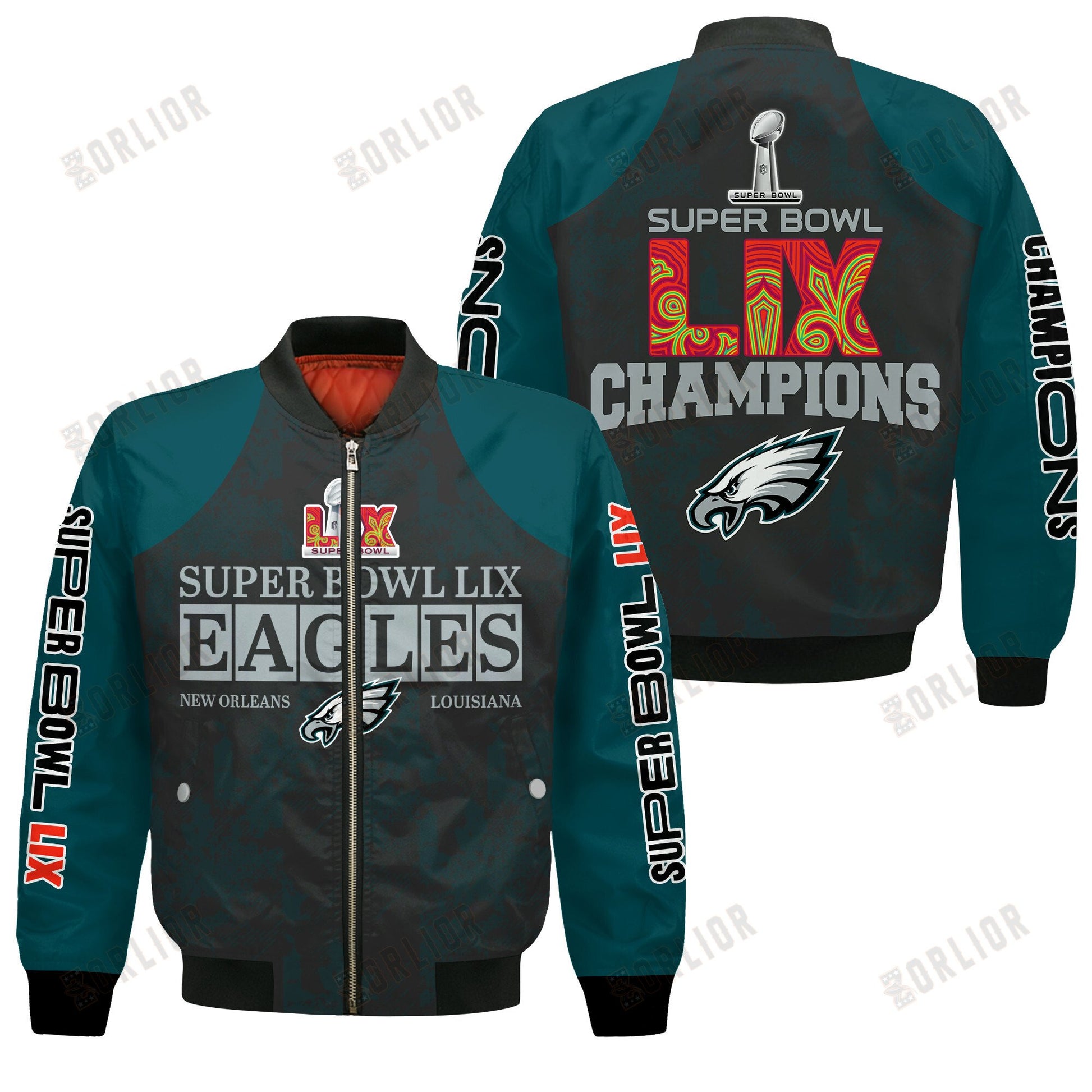 Philadelphia Eagles Super Bowl LIX Champions Victory Worn Proudly Bomber Jacket