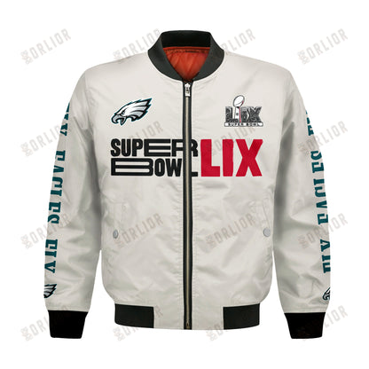 Philadelphia Eagles Super Bowl LIX Champions From The Gridiron To Glory Bomber Jacket
