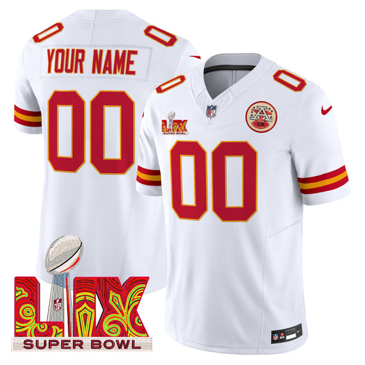 Chiefs Super Bowl LIX Patch Vapor Limited Custom Jersey - All Stitched