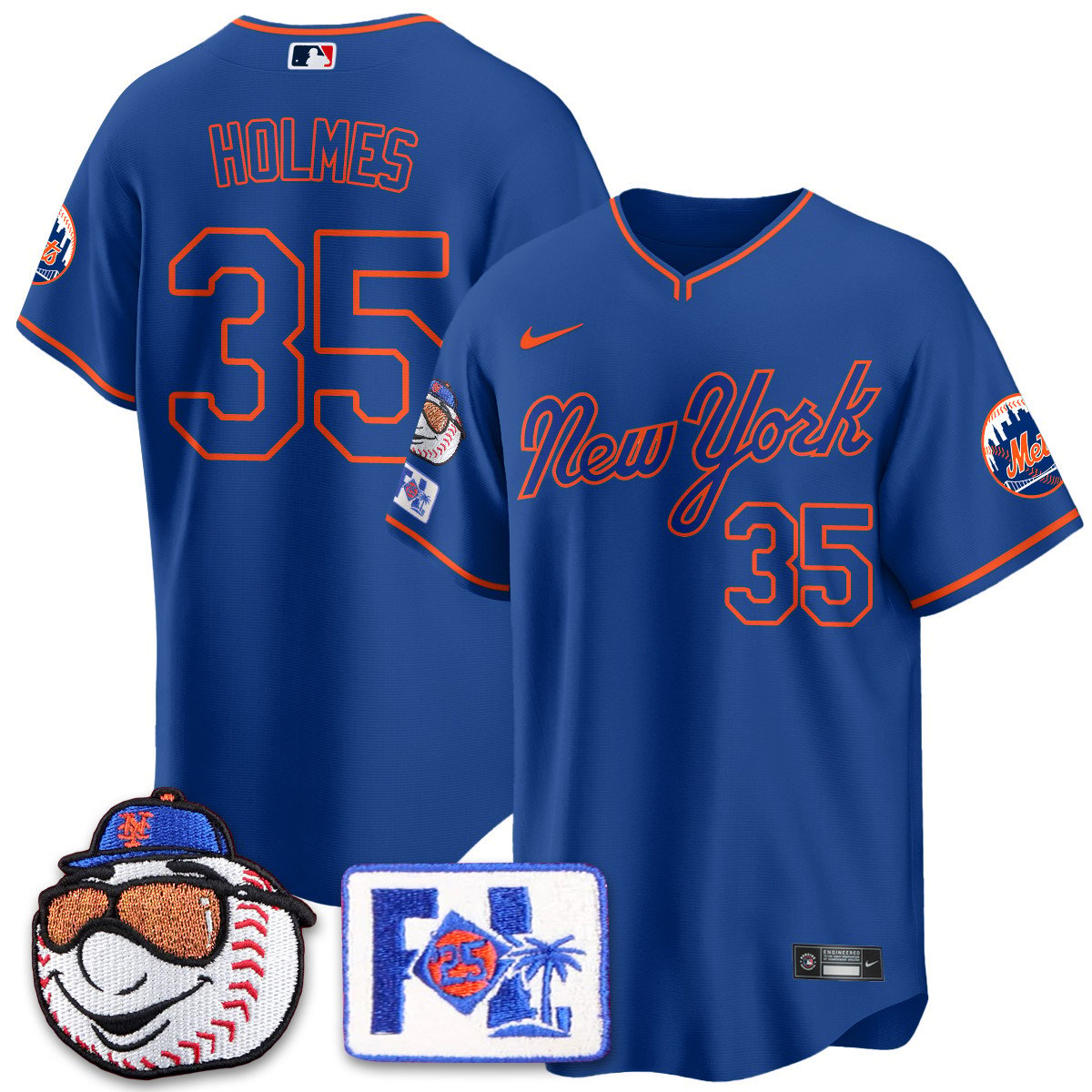 New York Mets Blue Road 2025 Spring Training Jersey - All Stitched