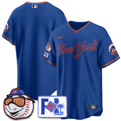 New York Mets Blue Road 2025 Spring Training Jersey - All Stitched