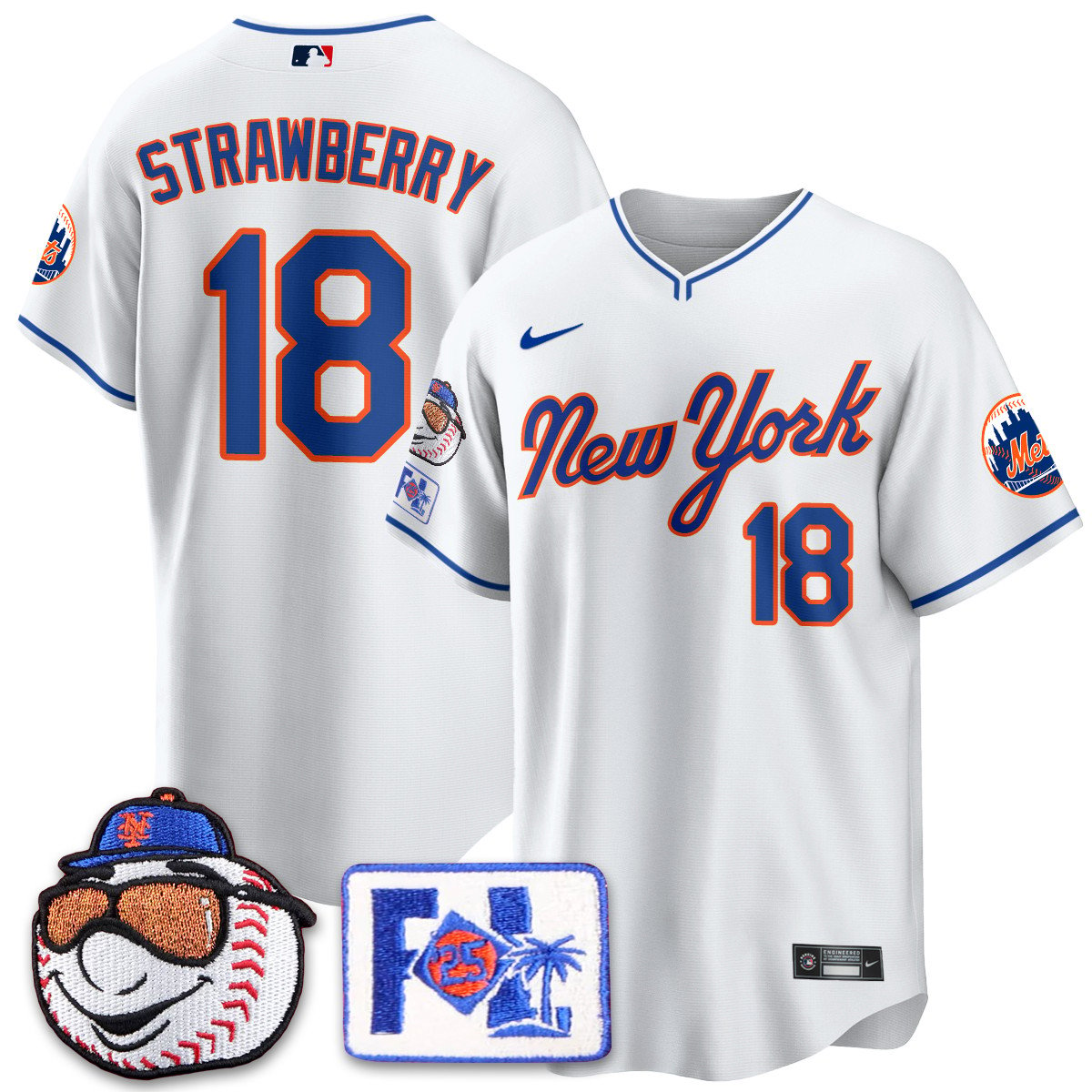 New York Mets Blue Road 2025 Spring Training Jersey - All Stitched