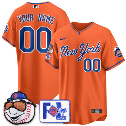 New York Mets Blue Road 2025 Spring Training Custom Jersey - All Stitched