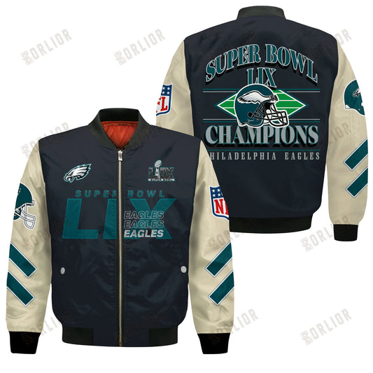 Philadelphia Eagles Super Bowl LIX Champions A Historic Win Bomber Jacket