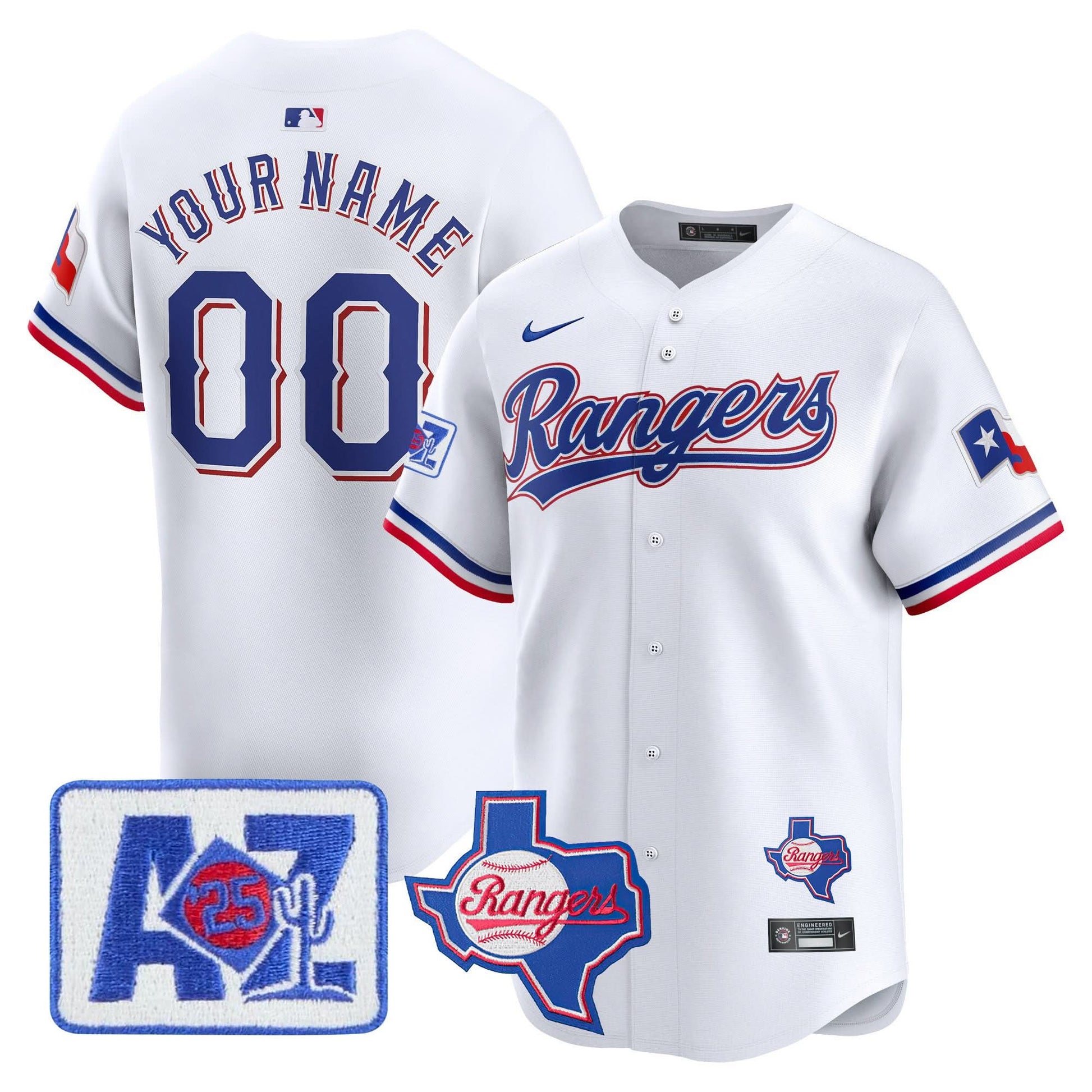 Texas Rangers 2025 Spring Training Patch Vapor Premier Limited Custom Jersey - All Stitched