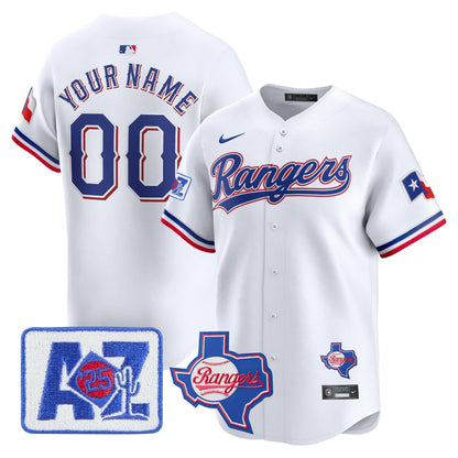 Texas Rangers 2025 Spring Training Patch Vapor Premier Limited Custom Jersey - All Stitched