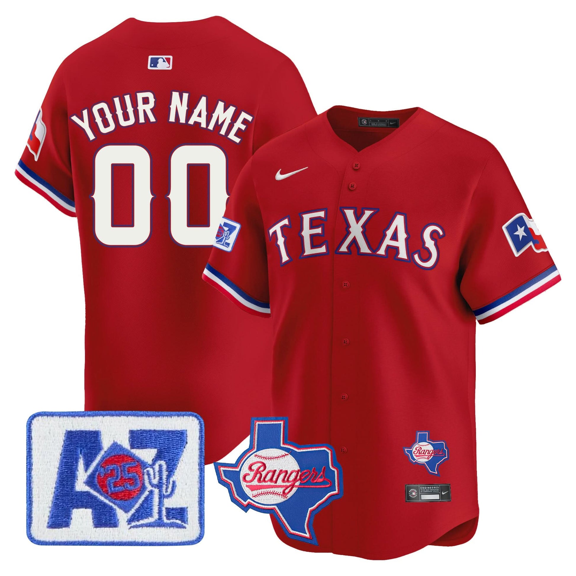Texas Rangers 2025 Spring Training Patch Vapor Premier Limited Custom Jersey - All Stitched