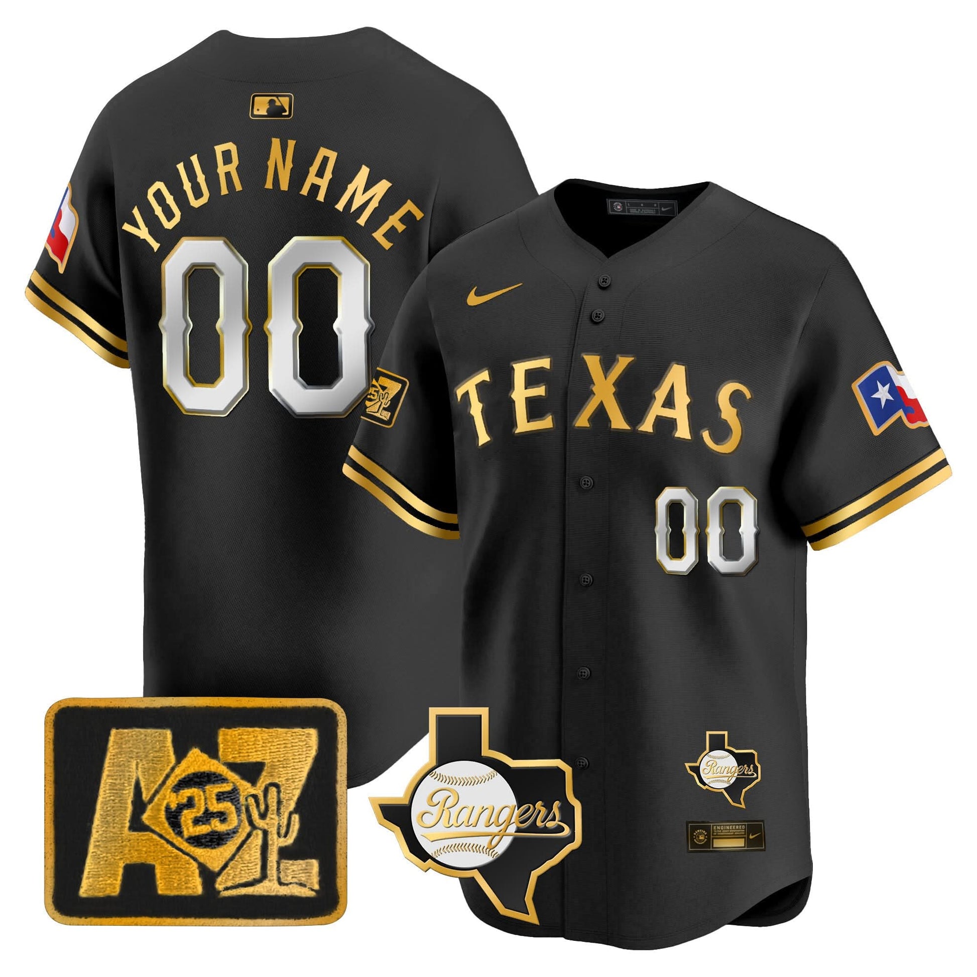 Texas Rangers 2025 Spring Training Patch Vapor Premier Limited Custom Jersey - All Stitched