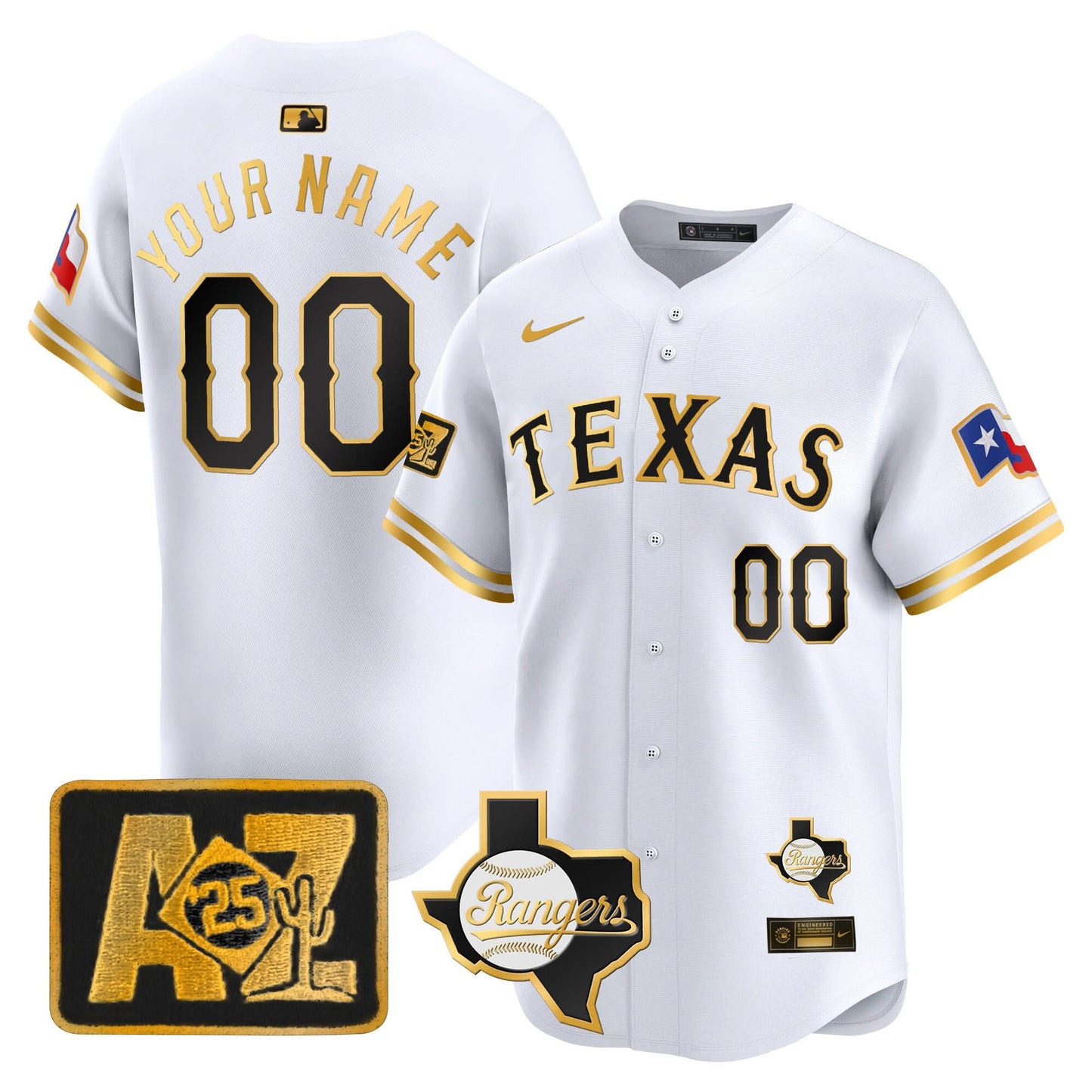 Texas Rangers 2025 Spring Training Patch Vapor Premier Limited Custom Jersey - All Stitched
