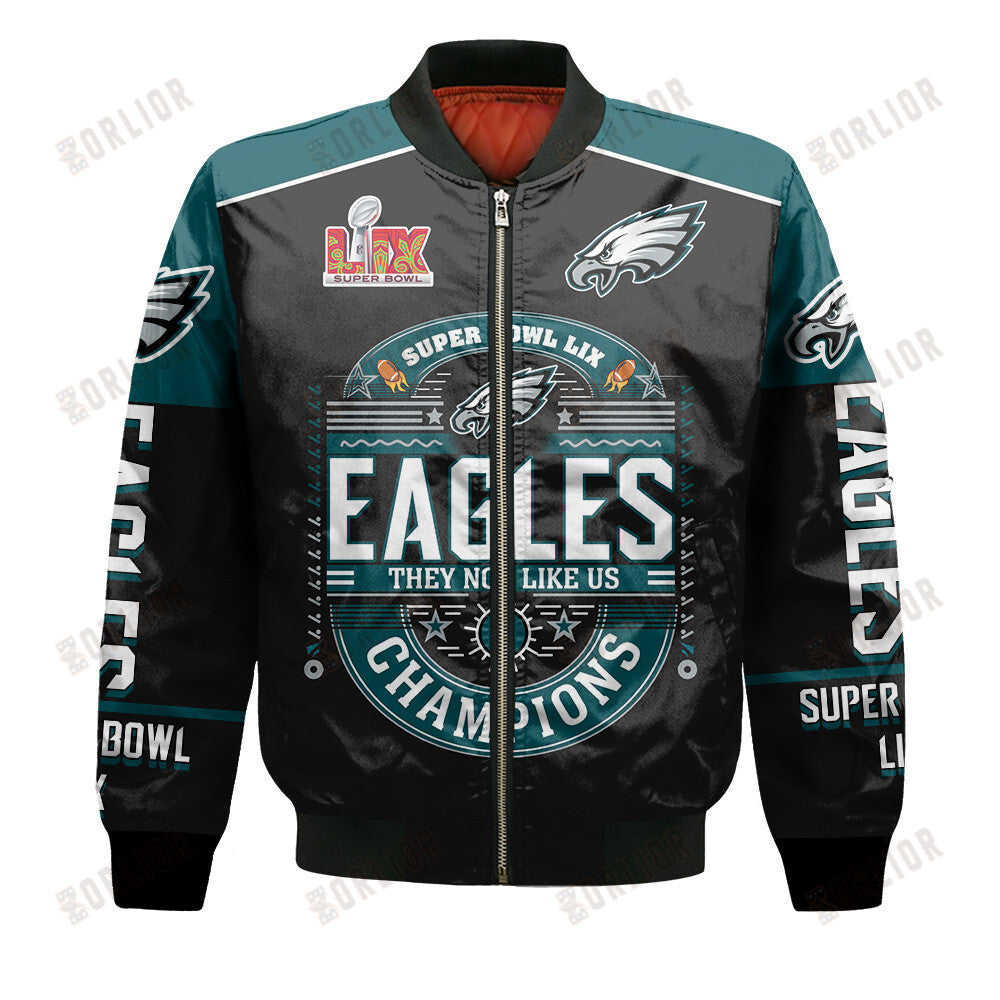 Philadelphia Eagles Super Bowl LIX Champions Shining At The Peak Of Glory Bomber Jacket