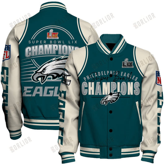 Philadelphia Eagles Super Bowl LIX Champions Command The Game, Claim Glory Varsity Jacket