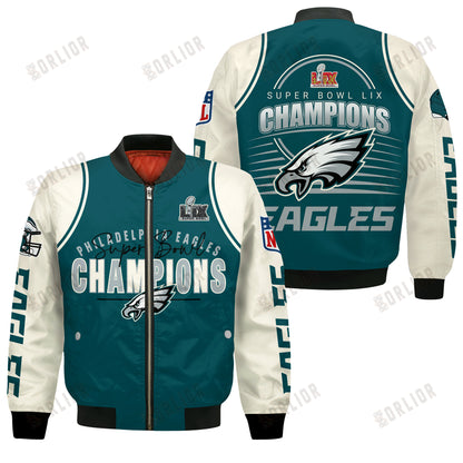 Philadelphia Eagles Super Bowl LIX Champions Command The Game, Claim Glory Bomber Jacket