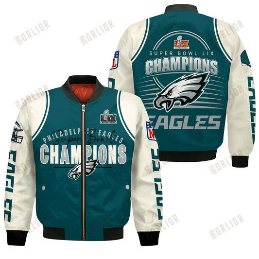 Philadelphia Eagles Super Bowl LIX Champions Command The Game, Claim Glory Bomber Jacket