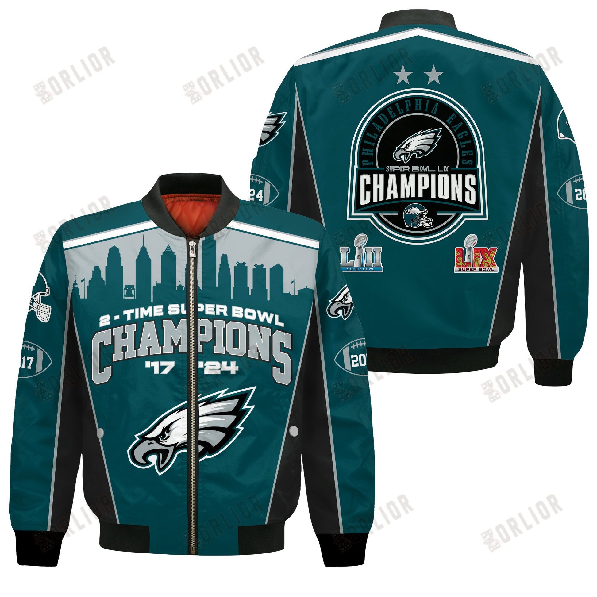 Philadelphia Eagles Super Bowl LIX Champions Crown Belongs To The Eagles Bomber Jacket