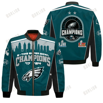 Philadelphia Eagles Super Bowl LIX Champions Crown Belongs To The Eagles Bomber Jacket