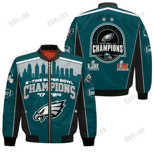 Philadelphia Eagles Super Bowl LIX Champions Crown Belongs To The Eagles Bomber Jacket