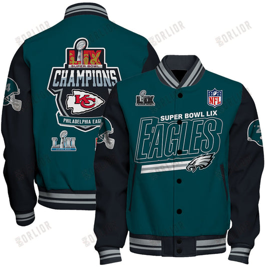 Philadelphia Eagles Super Bowl LIX The Worthy Champions Varsity Jacket
