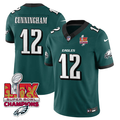 Men's Philadelphia Eagles Super Bowl LIX Champions Gold Vapor Limited Jersey - All Stitched