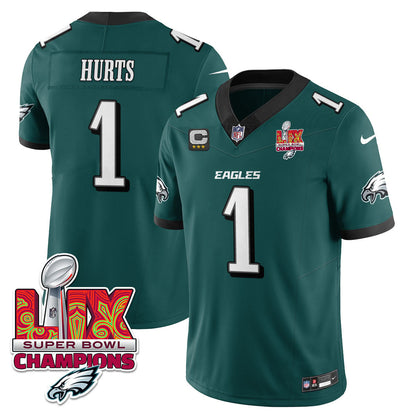 Men's Philadelphia Eagles Super Bowl LIX Champions Gold Vapor Limited Jersey - All Stitched