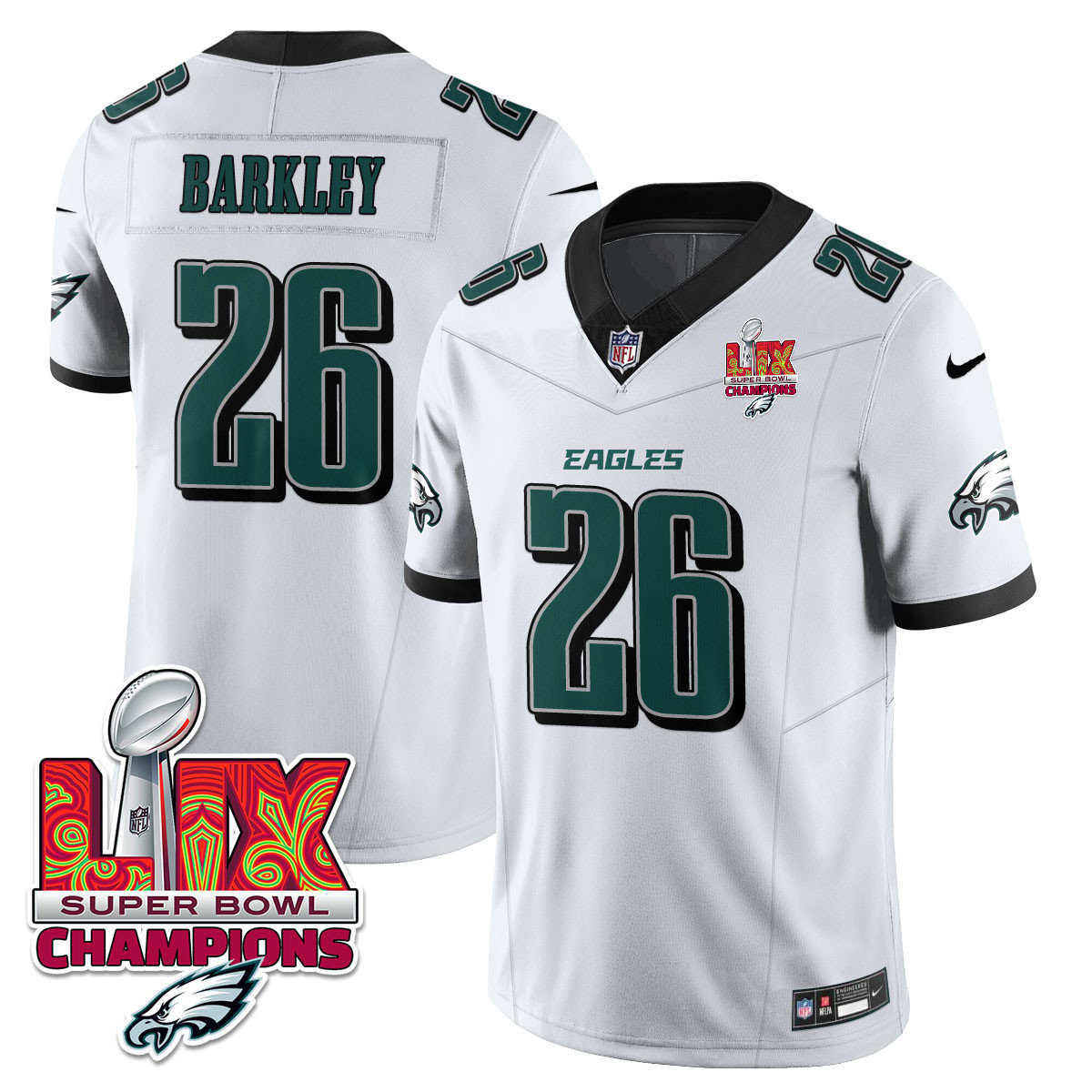 Men's Philadelphia Eagles Super Bowl LIX Champions Gold Vapor Limited Jersey - All Stitched