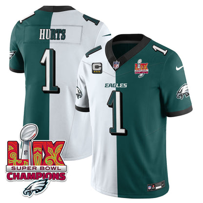 Men's Philadelphia Eagles Super Bowl LIX Champions Gold Vapor Limited Jersey - All Stitched