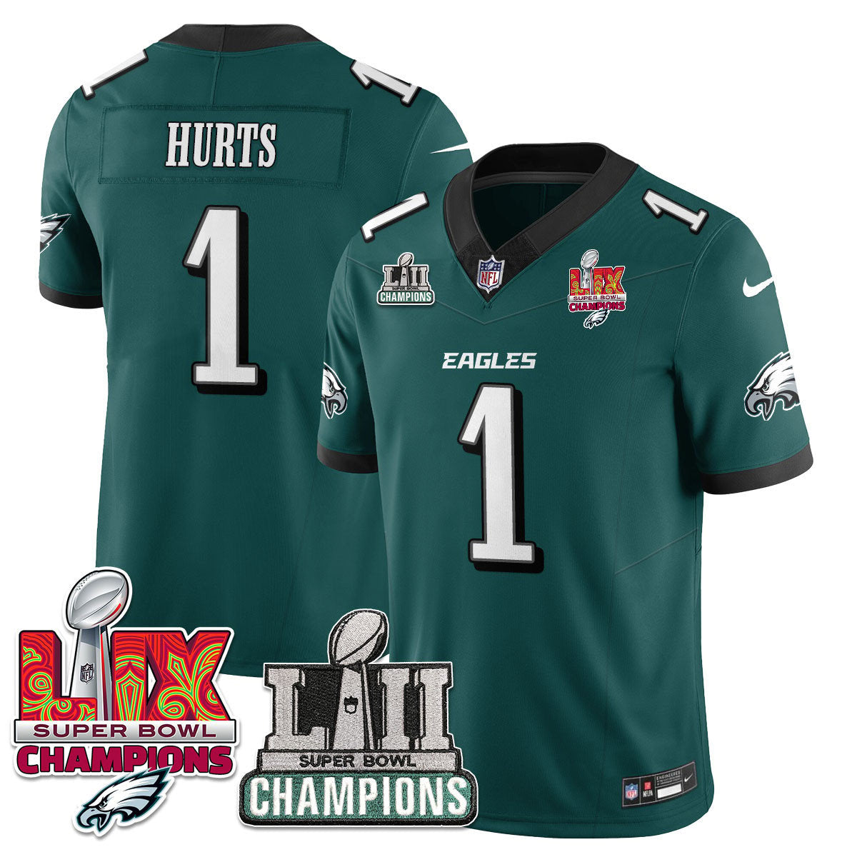 Men's Philadelphia Eagles LII-LIX Super Bowl Champions Vapor Limited Jersey - All Stitched