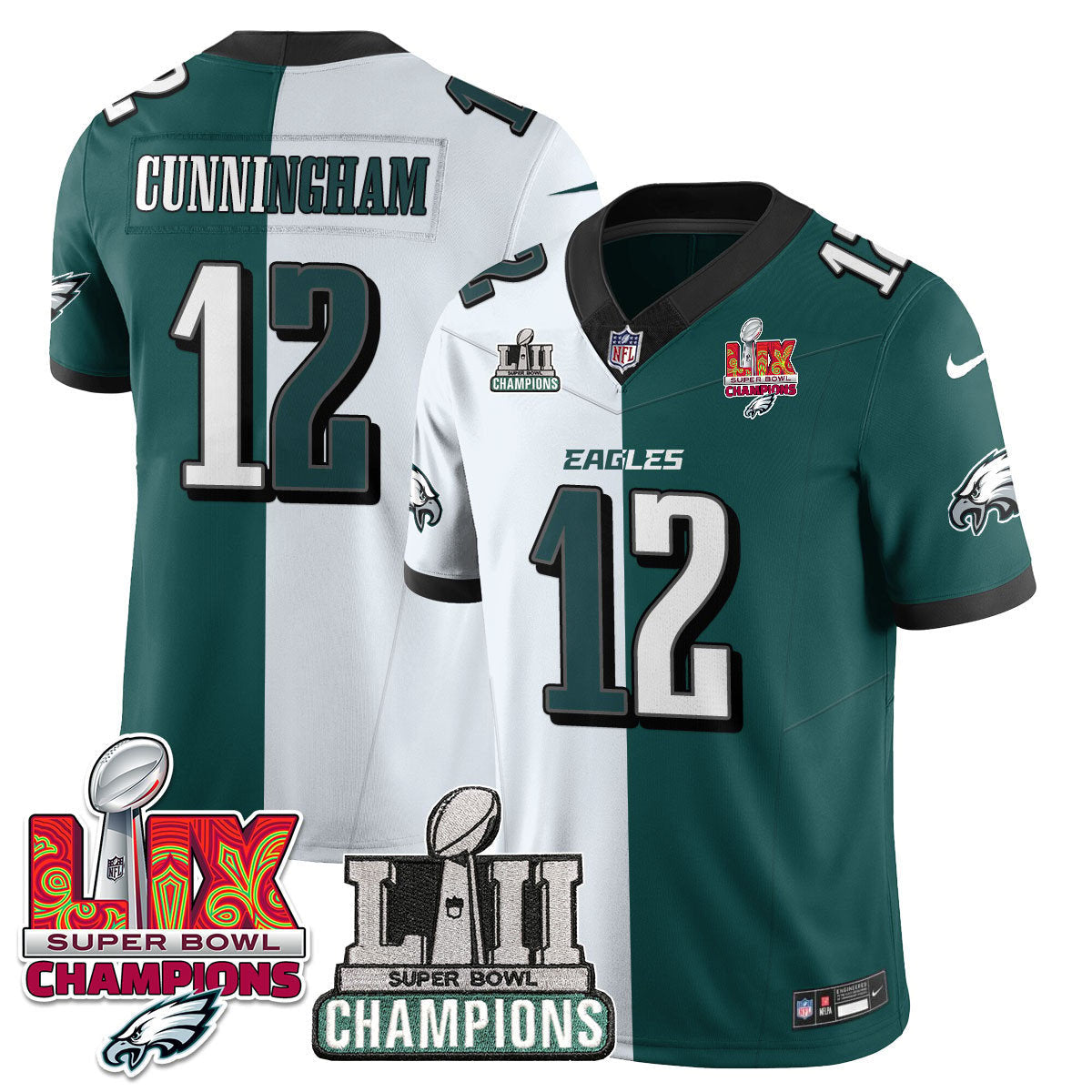 Men's Philadelphia Eagles LII-LIX Super Bowl Champions Vapor Limited Jersey - All Stitched