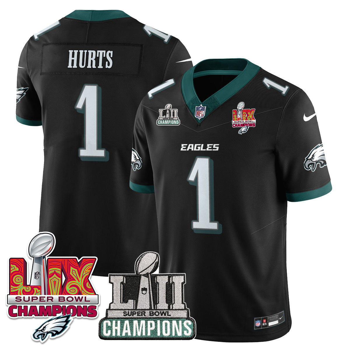 Men's Philadelphia Eagles LII-LIX Super Bowl Champions Vapor Limited Jersey - All Stitched