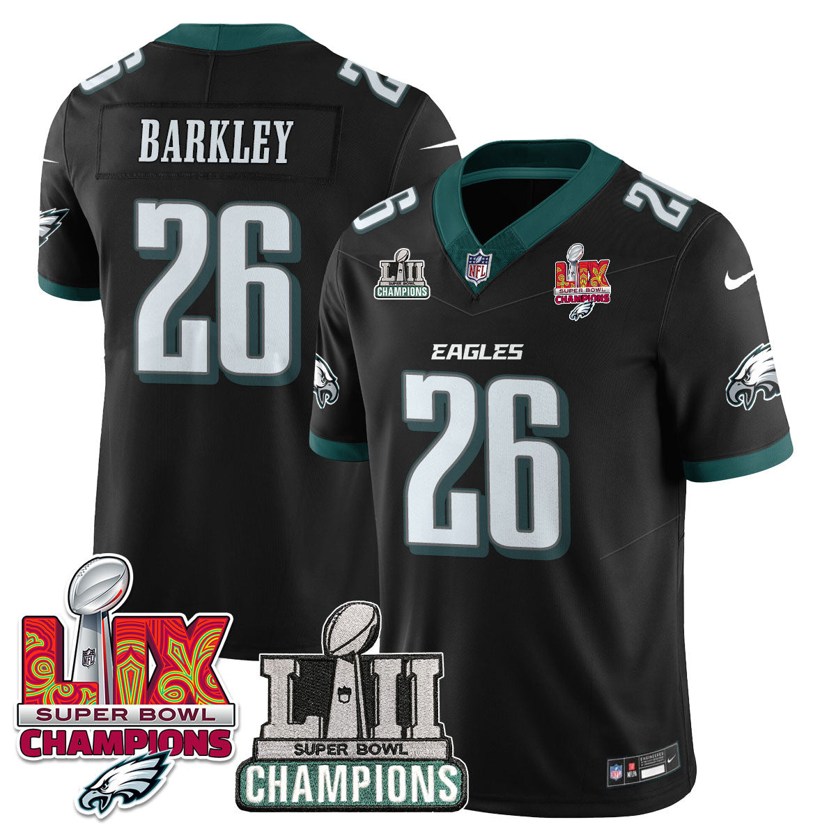 Men's Philadelphia Eagles LII-LIX Super Bowl Champions Vapor Limited Jersey - All Stitched