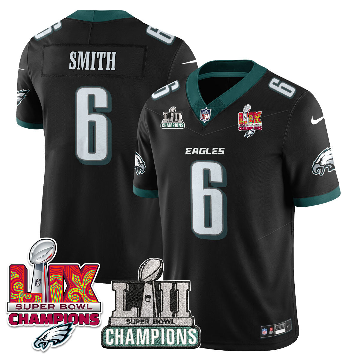 Men's Philadelphia Eagles LII-LIX Super Bowl Champions Vapor Limited Jersey - All Stitched