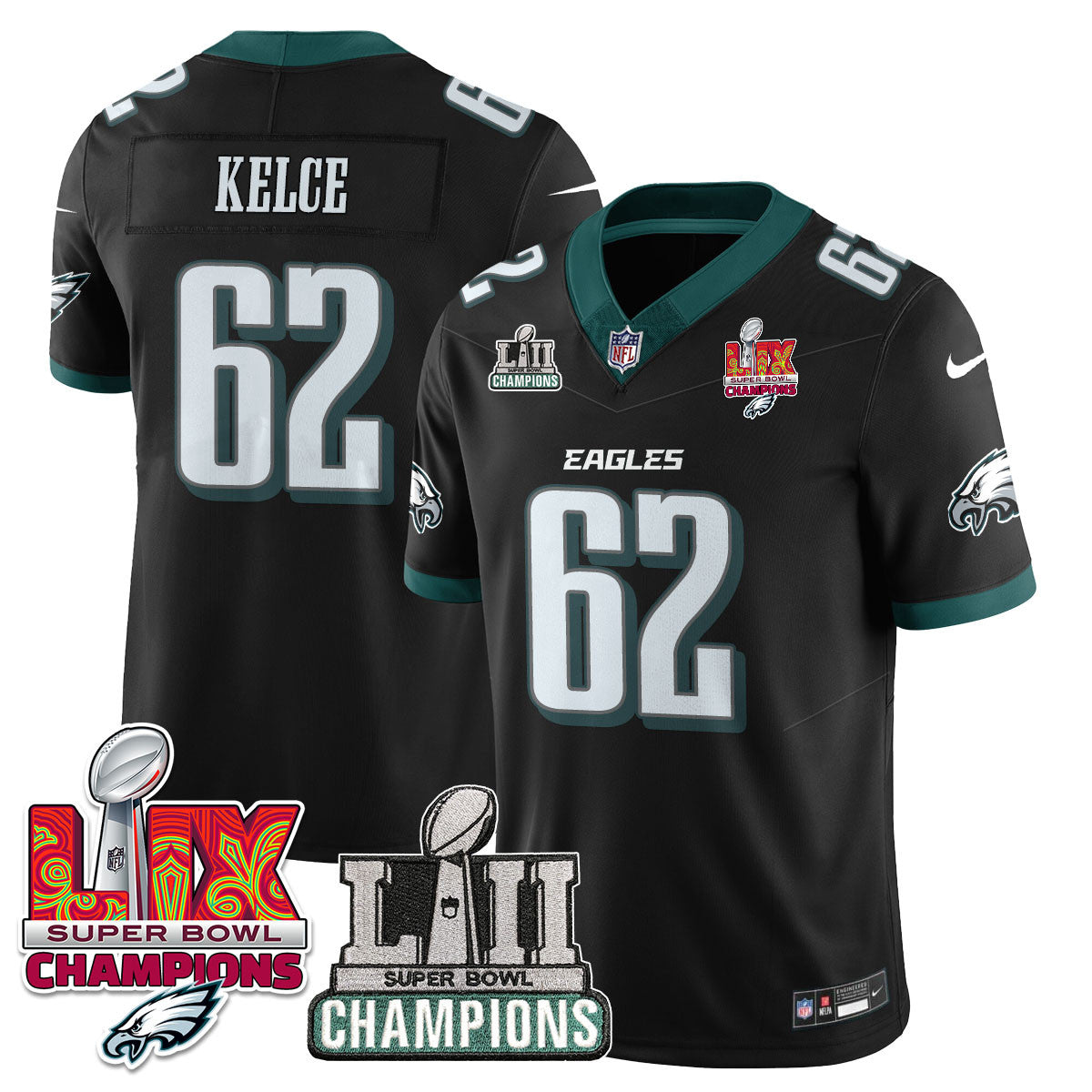 Men's Philadelphia Eagles LII-LIX Super Bowl Champions Vapor Limited Jersey - All Stitched