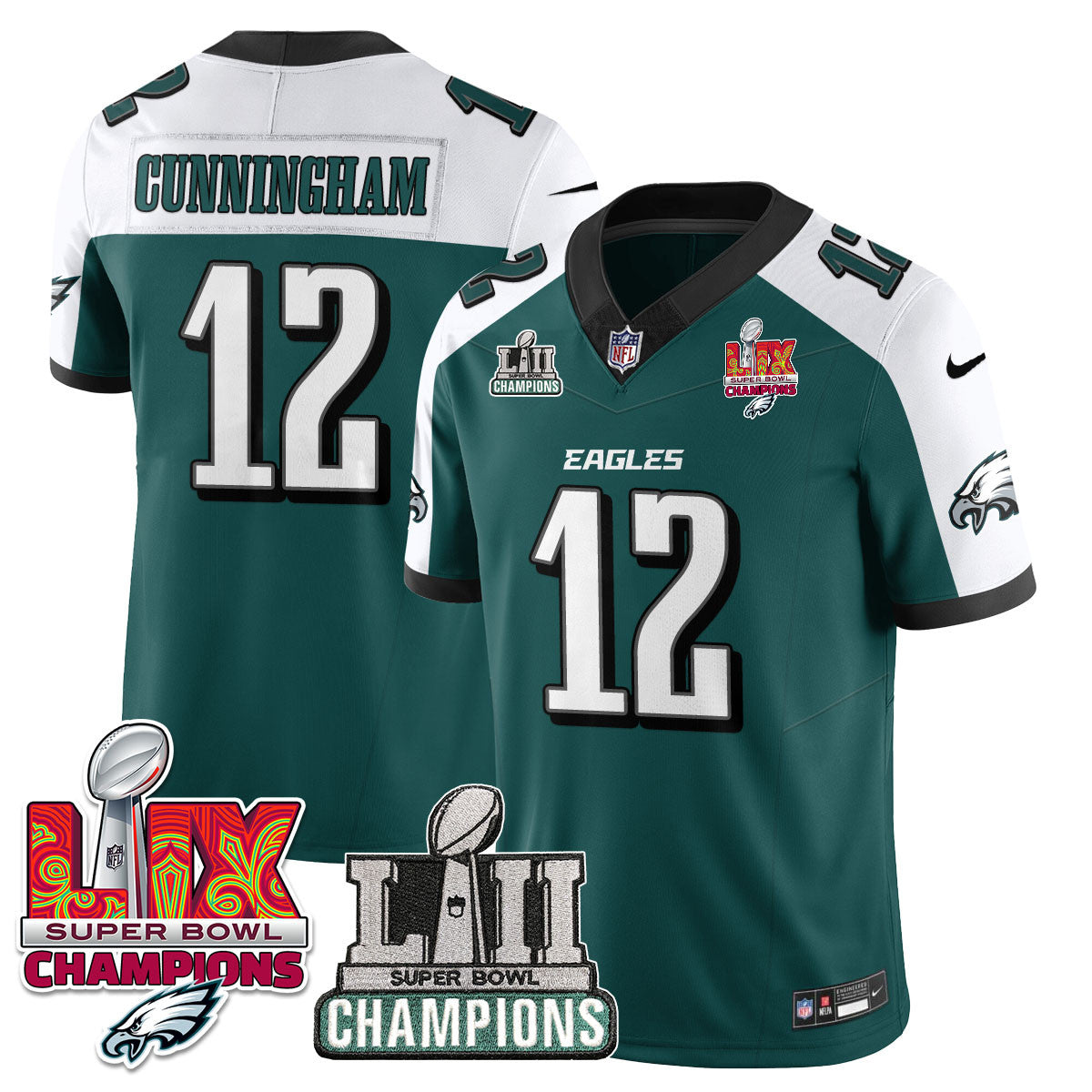 Men's Philadelphia Eagles LII-LIX Super Bowl Champions Vapor Limited Jersey - All Stitched