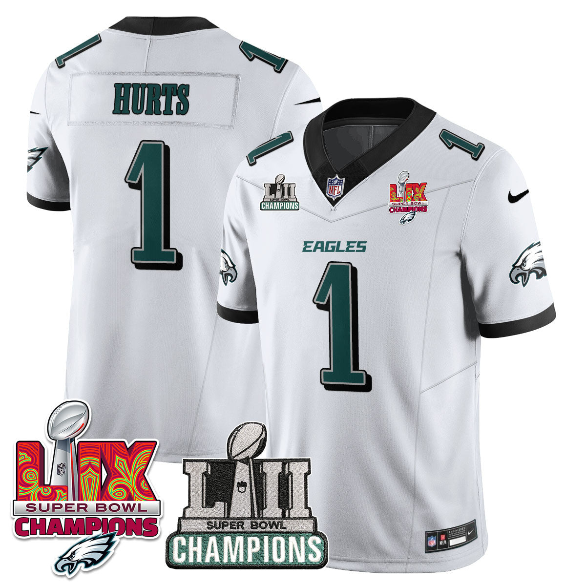 Men's Philadelphia Eagles LII-LIX Super Bowl Champions Vapor Limited Jersey - All Stitched