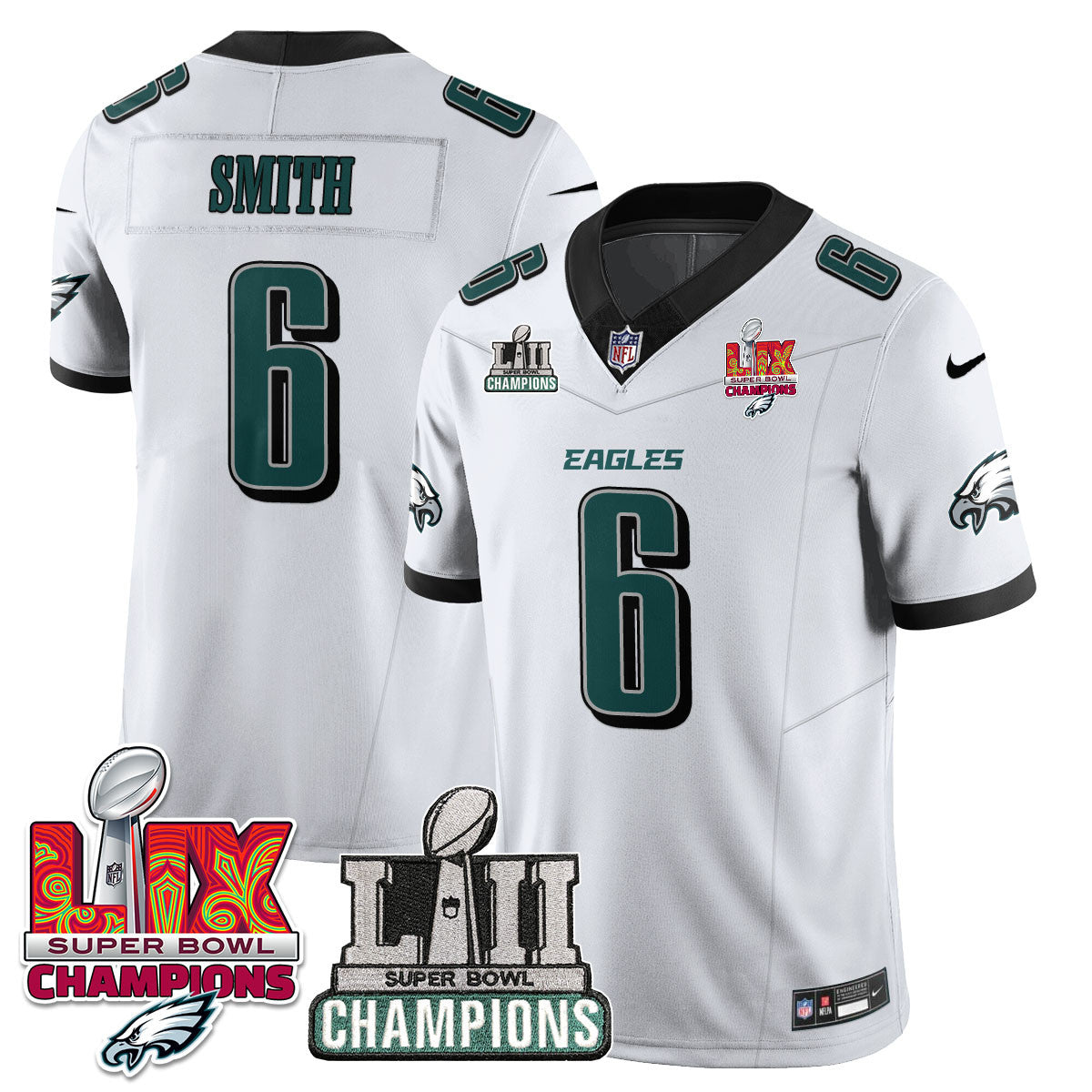 Men's Philadelphia Eagles LII-LIX Super Bowl Champions Vapor Limited Jersey - All Stitched