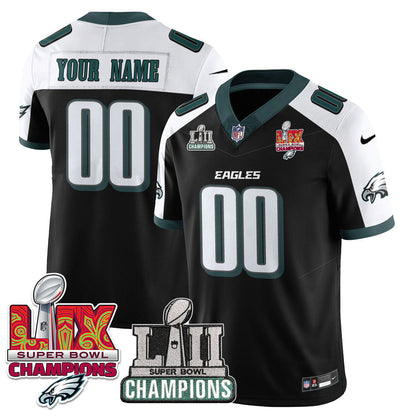 Custom Name/Gender Philadelphia Eagles LII-LIX Super Bowl Champions Vapor Limited Jersey - All Stitched