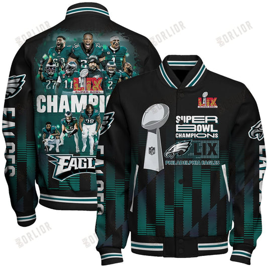 Philadelphia Eagles Super Bowl LIX Champions Own The Historic Moment Varsity Jacket