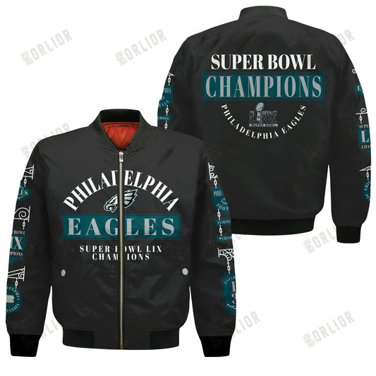 Philadelphia Eagles Super Bowl LIX Champions Represent The Pride Bomber Jacket