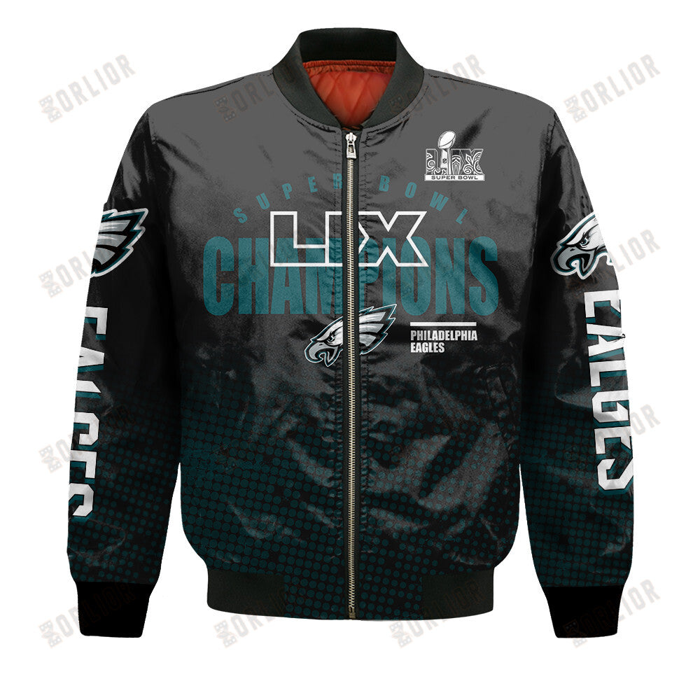 Philadelphia Eagles Super Bowl LIX Champions Symbol Of Victory Bomber Jacket