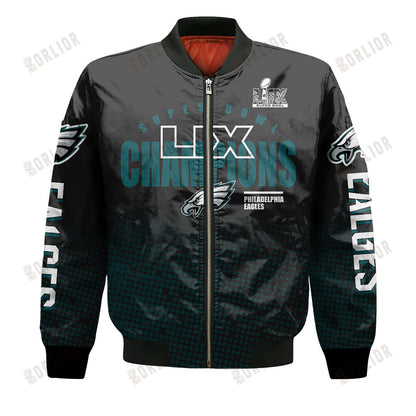 Philadelphia Eagles Super Bowl LIX Champions Symbol Of Victory Bomber Jacket