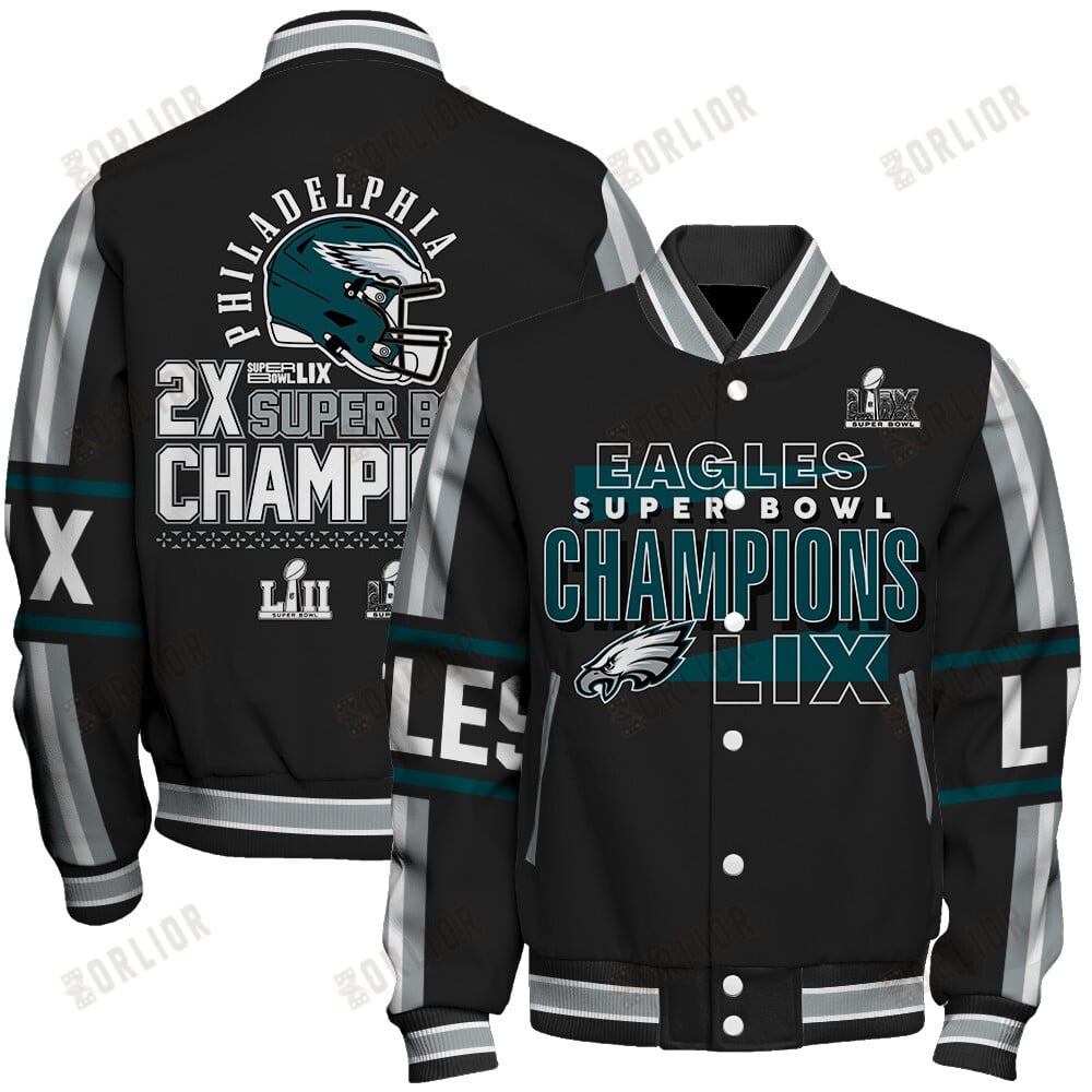 Philadelphia Eagles Super Bowl LIX Champions A Glorious Journey Varsity Jacket