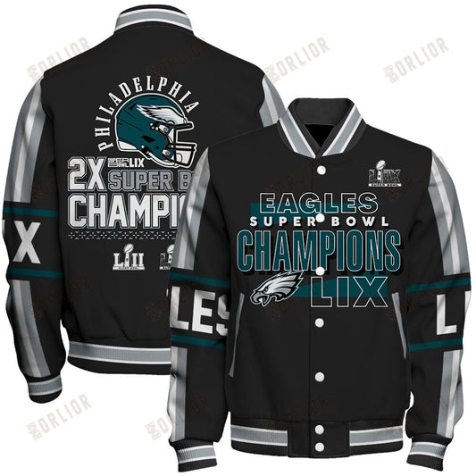 Philadelphia Eagles Super Bowl LIX Champions A Glorious Journey Varsity Jacket