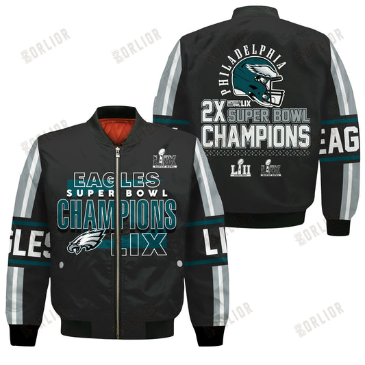 Philadelphia Eagles Super Bowl LIX Champions A Glorious Journey Bomber Jacket