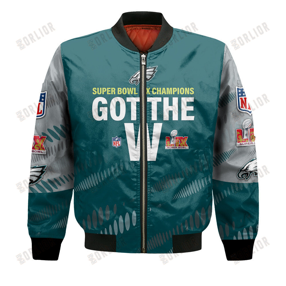 Philadelphia Eagles Super Bowl LIX Champions Defeating All Rivals Bomber Jacket