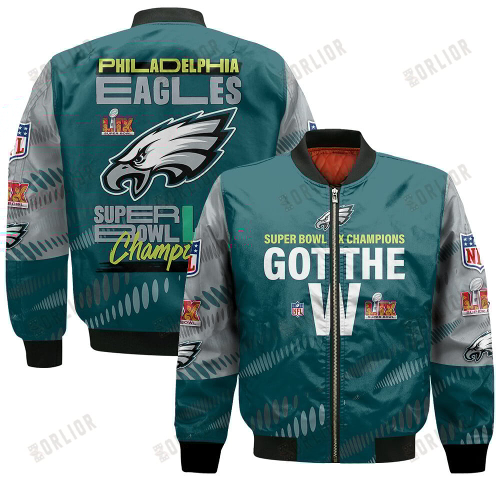 Philadelphia Eagles Super Bowl LIX Champions Defeating All Rivals Bomber Jacket
