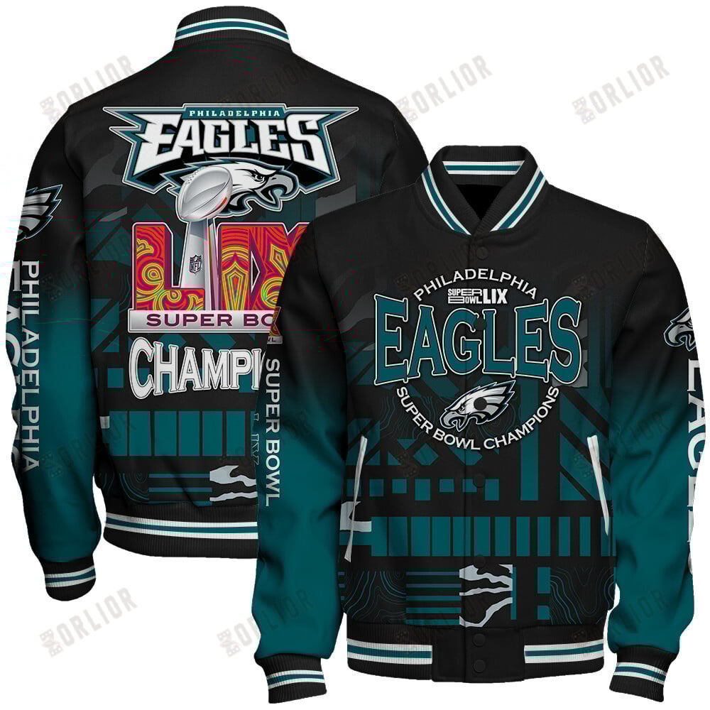 Philadelphia Eagles Super Bowl LIX Champions Dream Come True Varsity Jacket