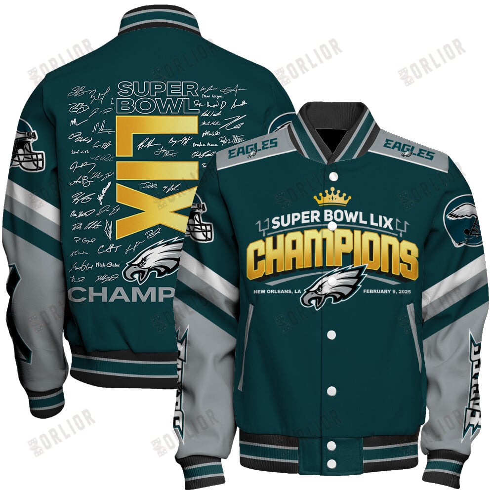 Philadelphia Eagles Super Bowl LIX Champions The Perfect Flight Varsity Jacket