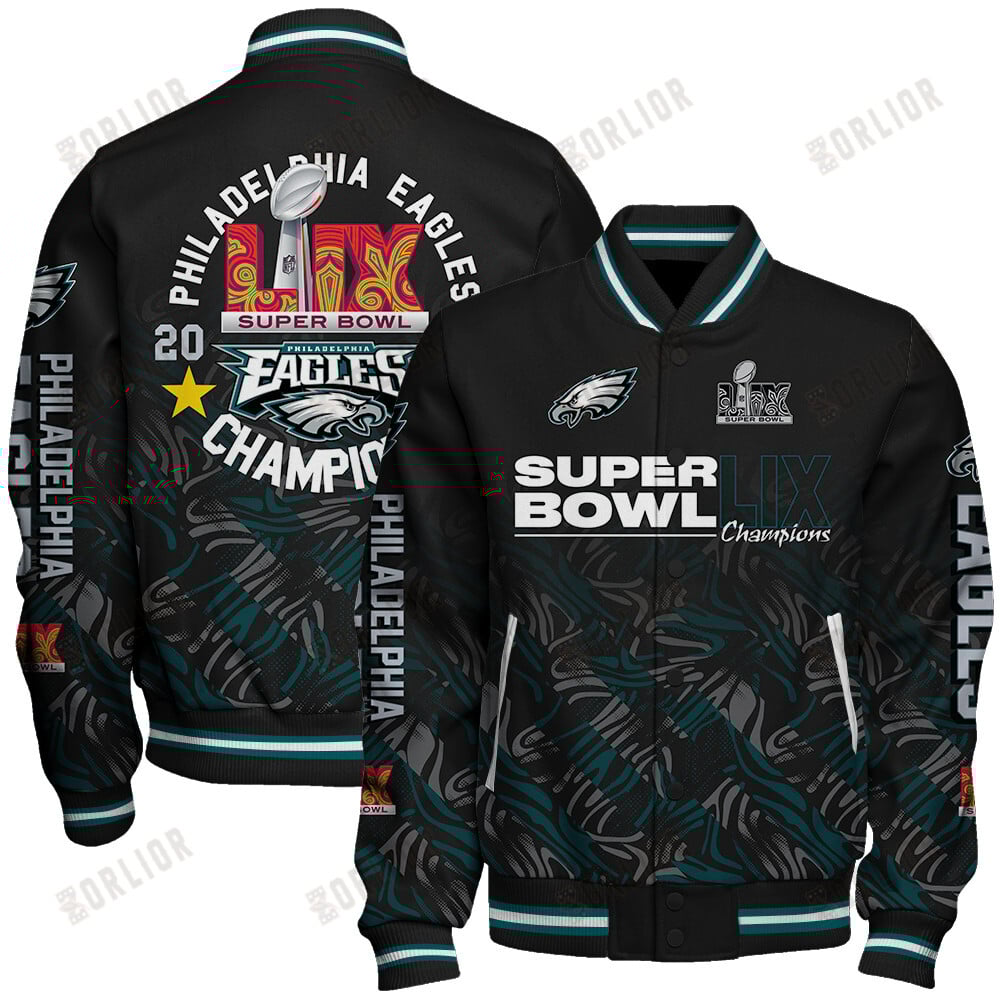 Philadelphia Eagles Super Bowl LIX Champions Soaring High Varsity Jacket