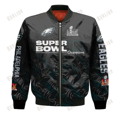 Philadelphia Eagles Super Bowl LIX Champions Soaring High Bomber Jacket